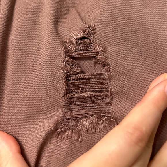 Angel Kiss Brown distressed stretch skinny jeans Size 9 - Picture 2 of 5